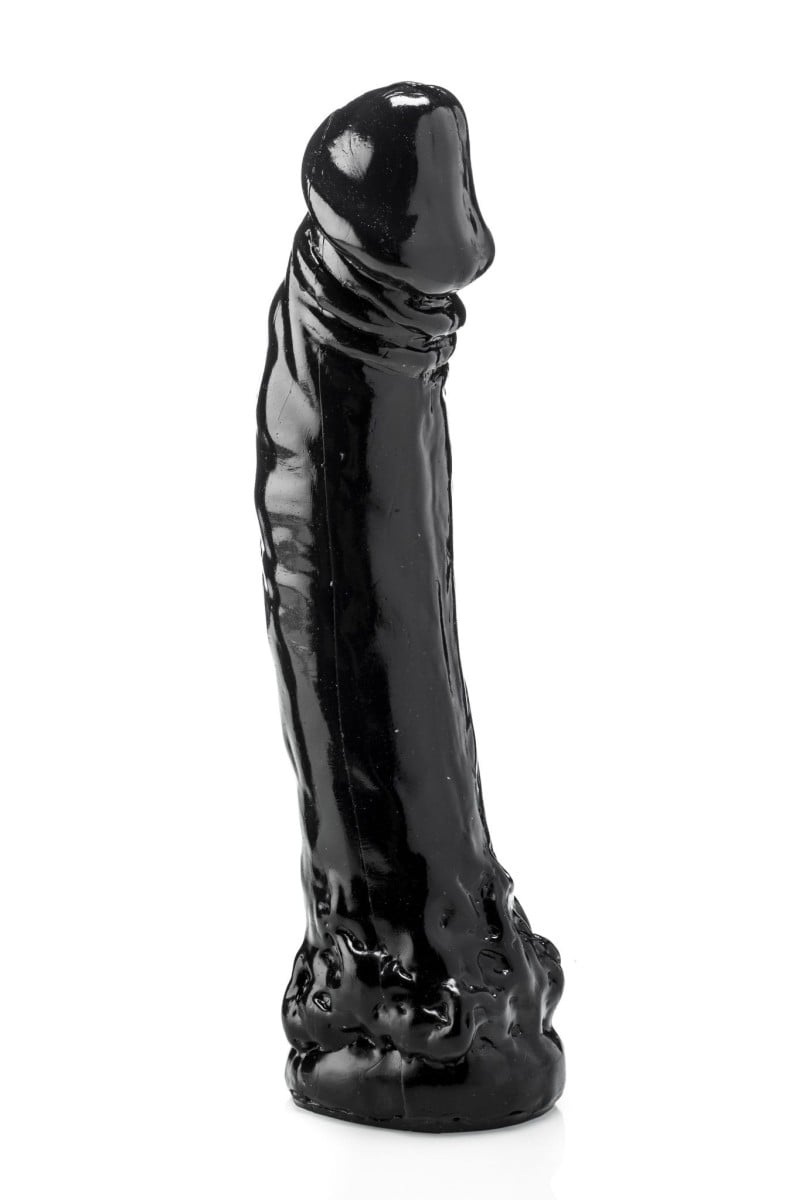 Hardastic Super Stan, černé vinylové dildo 34,5 x 6,5 cm