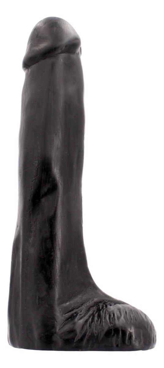 Hardastic Super Dhalsim, černé vinylové dildo 30,5 x 5,5–6,5 cm