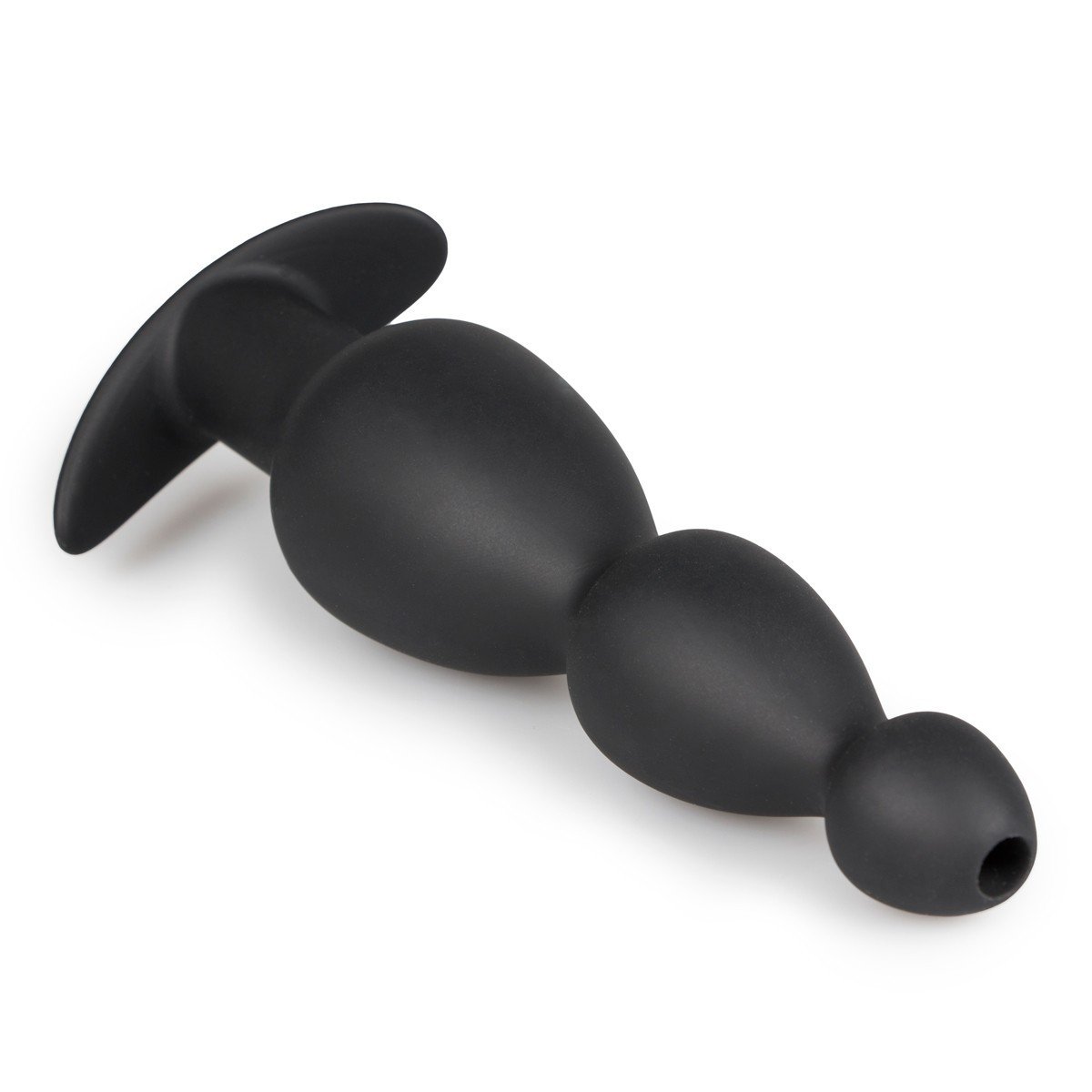 Sinner Gear Long Hollow Silicone Butt Plug, černý anální tunel 19 x 1,5–4,8 cm