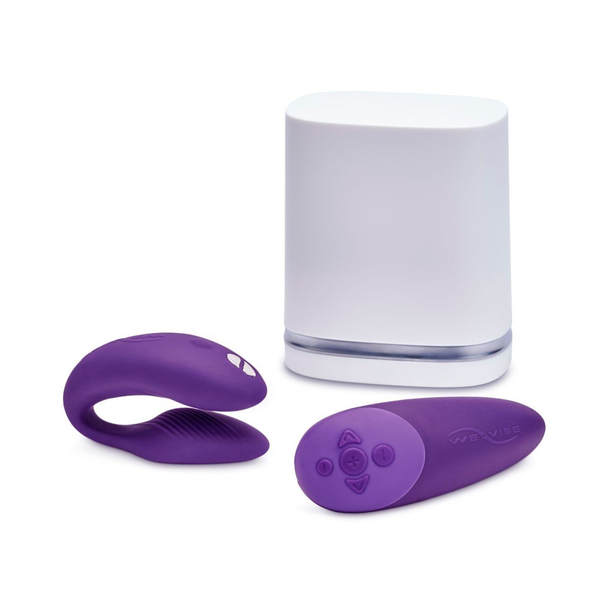 Vibrátor pre páry We-Vibe Chorus fialový, smart silikónový vibrátor s diaľkovým ovládaním