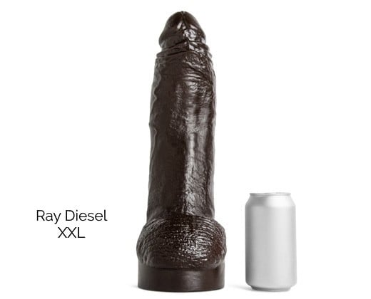 Mr. Hankey’s Toys Ray Diesel XXL, prémiové silikonové dildo s Vac-U-Lock 34,3 x 6,1–8,6 cm