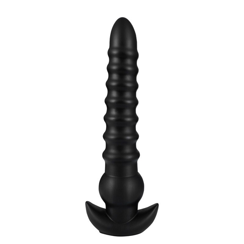 Wolf Bayonet Black Silicone M, silikonové anální dildo 31 x 3,5–6 cm