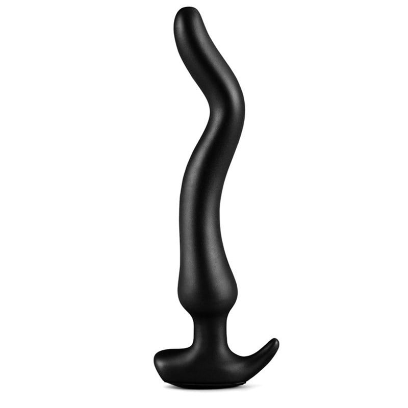 Wolf Khopesh Black Silicone L, silikonové anální dildo 39,5 x 3–5,8 cm