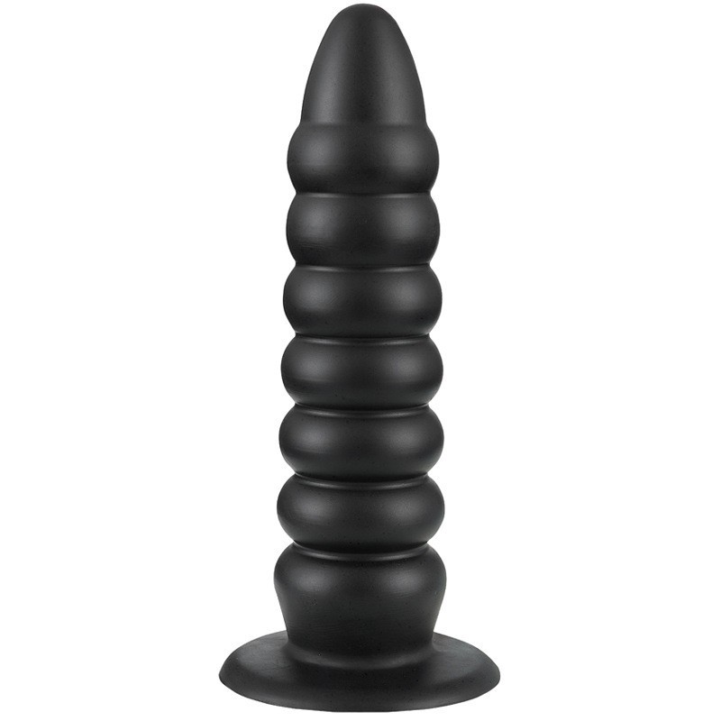 Wolf Gladius Black Silicone, silikonové anální dildo 23 x 4–6 cm