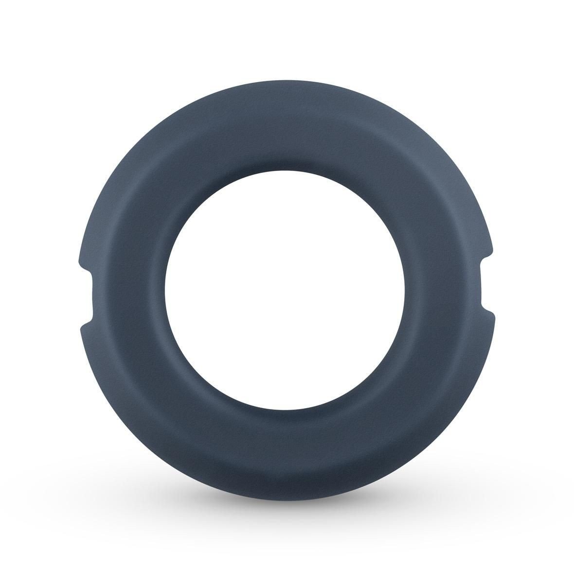Boners Cock Ring with Carbon Steel, šedý silikonový kroužek na penis
