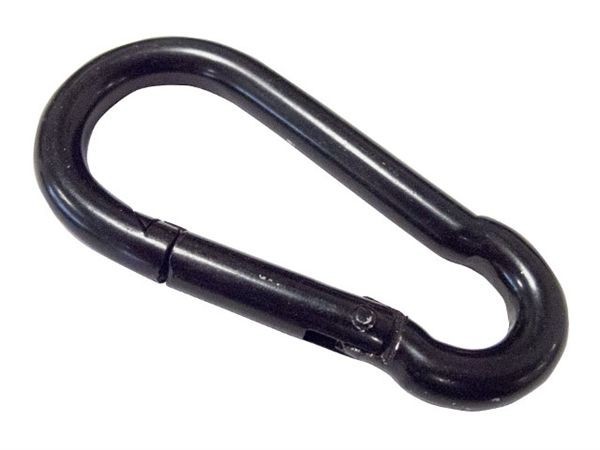 Mister B Carabiner Black 8 cm, kovová karabina pro bondage