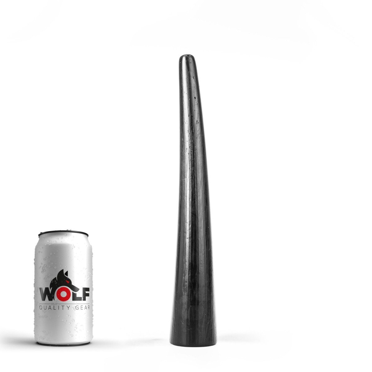 Wolf Poke S, černé dildo s Vac-U-Lock 38,5 x 2,3–6 cm