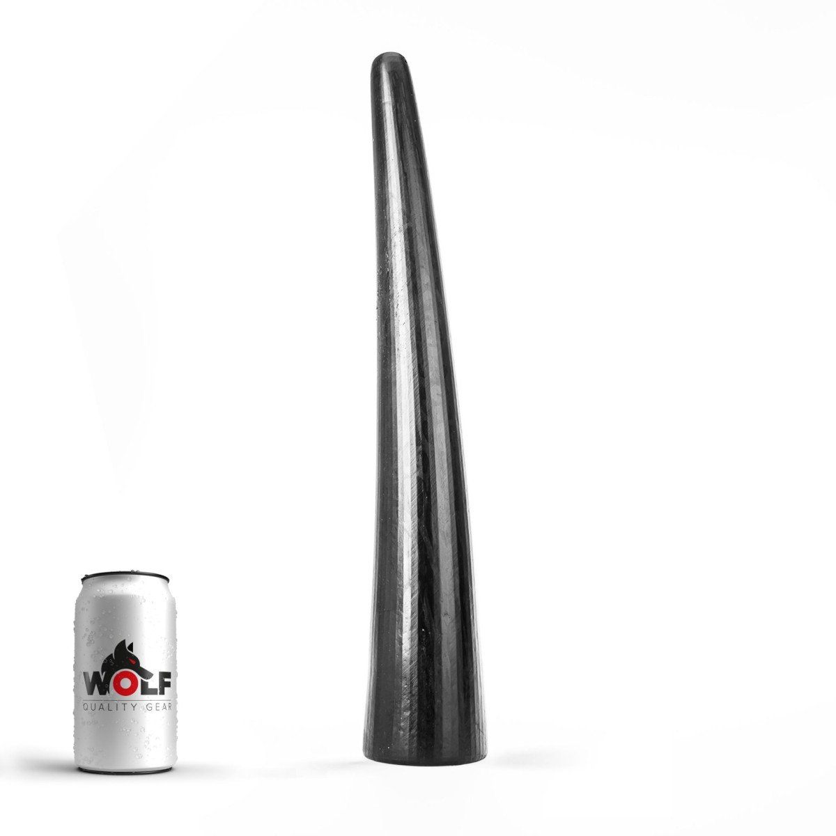 Wolf Poke M, černé dildo s Vac-U-Lock 48,5 x 2,8–8 cm