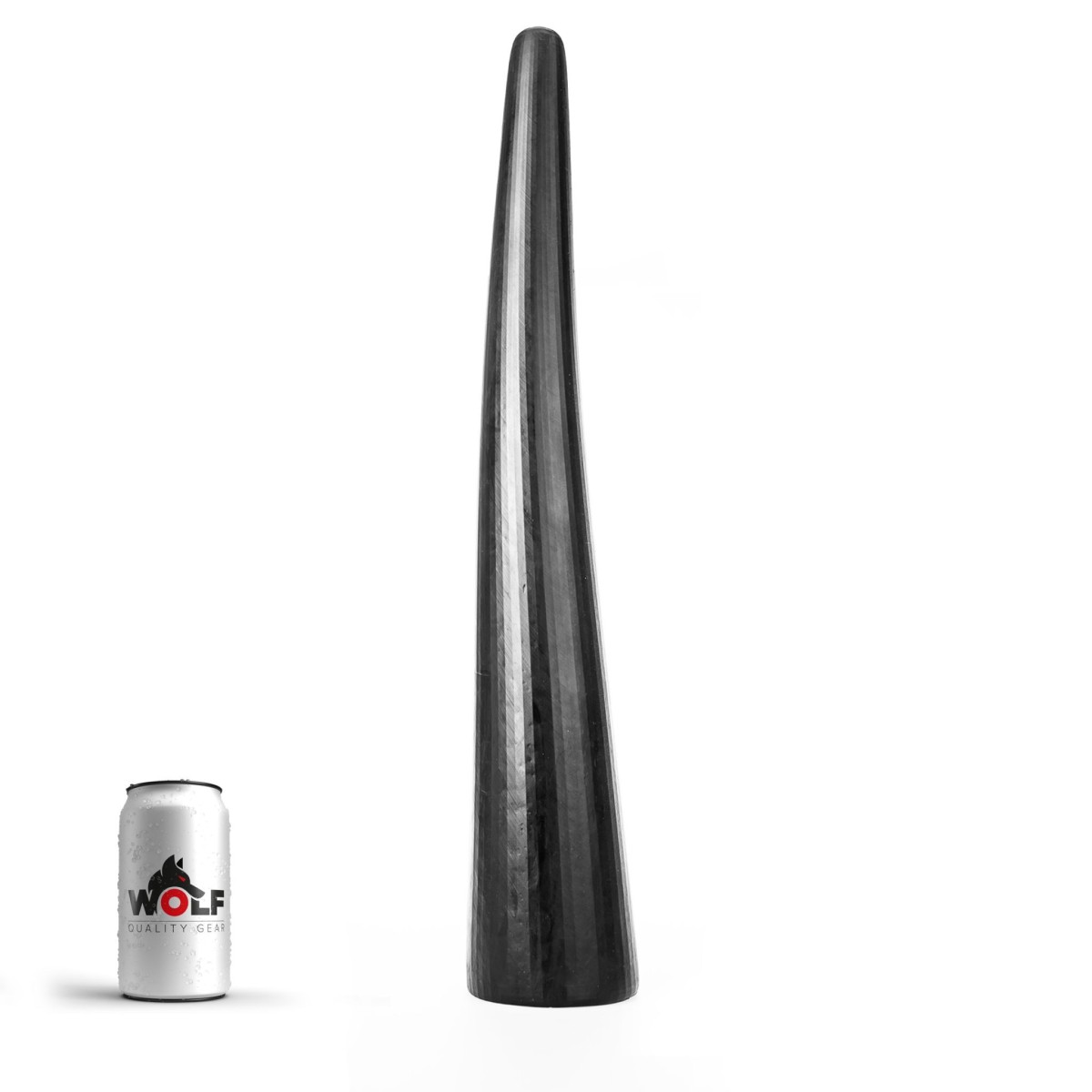 Wolf Poke L, černé dildo s Vac-U-Lock 58,5 x 3,4–9,3 cm