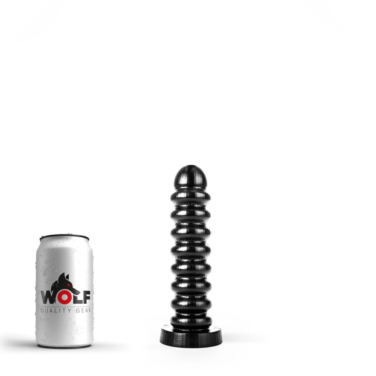 Wolf Escalate S, černé dildo s Vac-U-Lock 21 x 4–5,4 cm