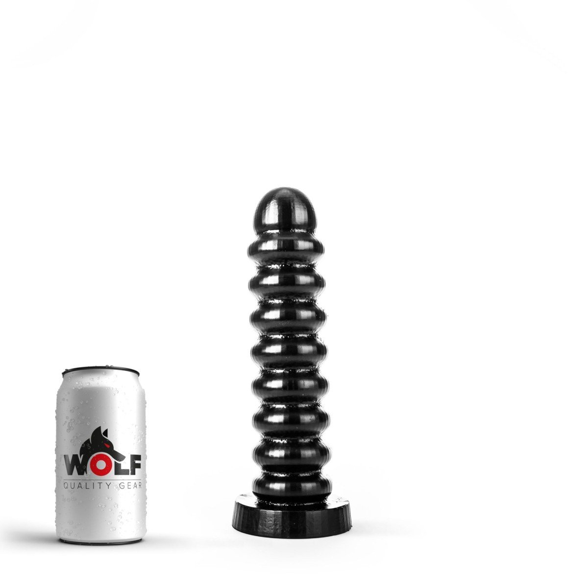 Wolf Escalate M, černé dildo s Vac-U-Lock 25,5 x 4,5–6 cm