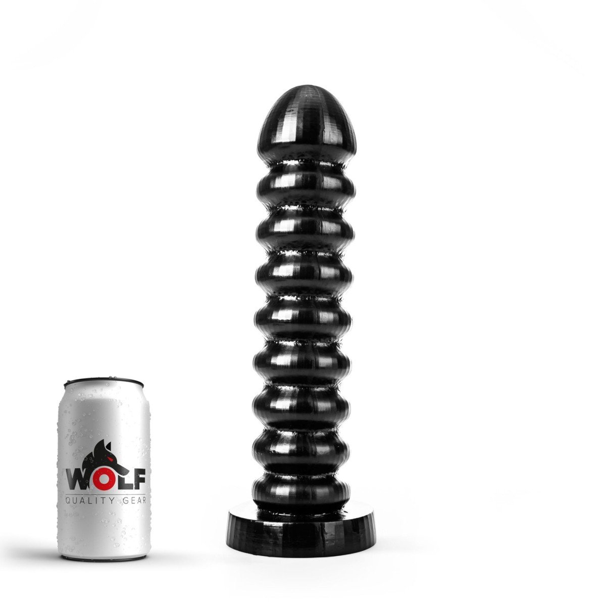 Wolf Escalate L, černé dildo s Vac-U-Lock 33,5 x 5,9–7,7 cm