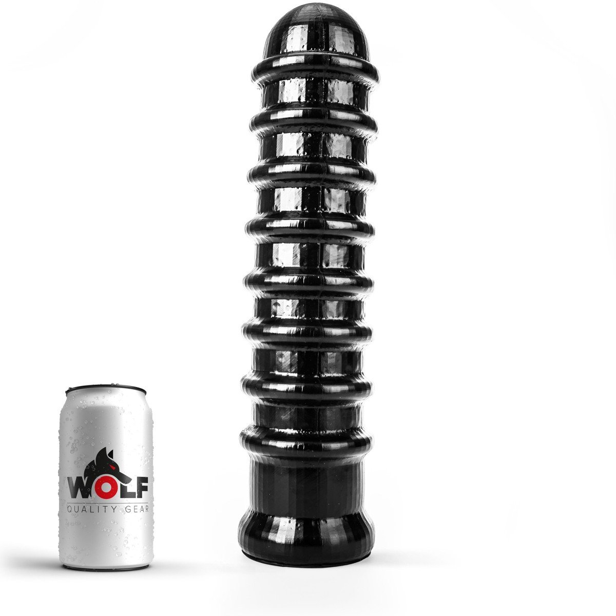 Wolf Launcher L, černé dildo s Vac-U-Lock 38,5 x 7,9–9,4 cm