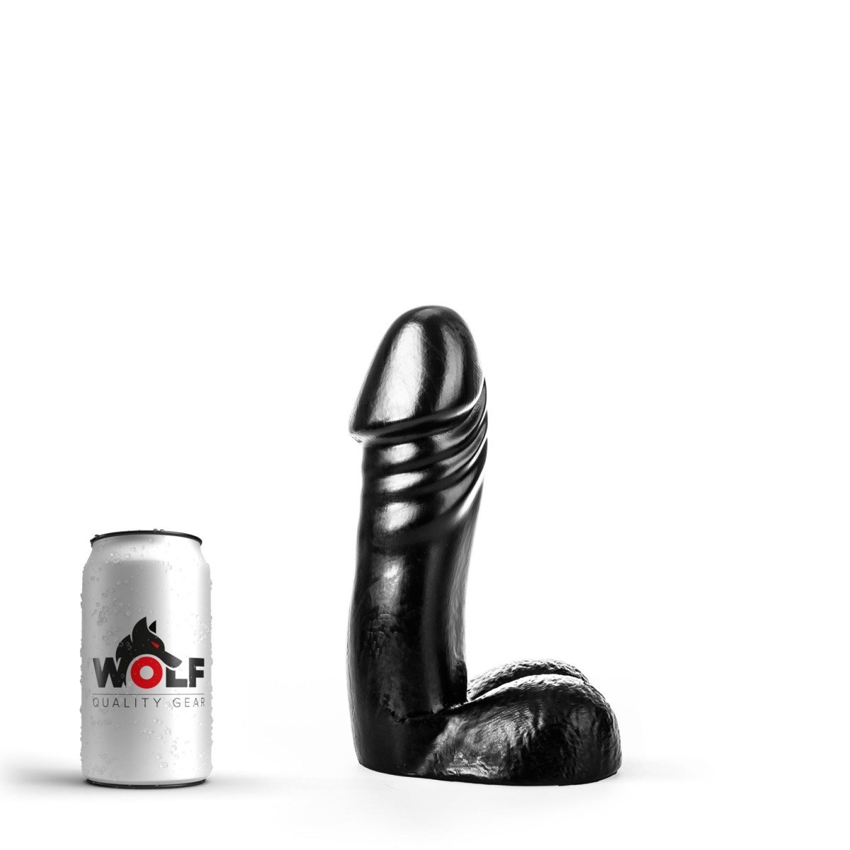 Wolf Officer S, černé dildo s Vac-U-Lock 24 x 5,4–7,3 cm