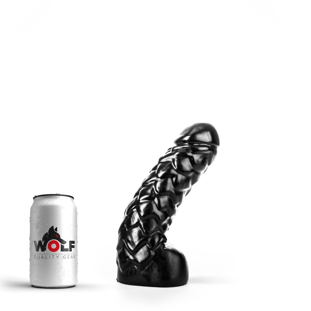 Wolf Scale, černé dildo s Vac-U-Lock 24,5 x 5,6–6,2 cm