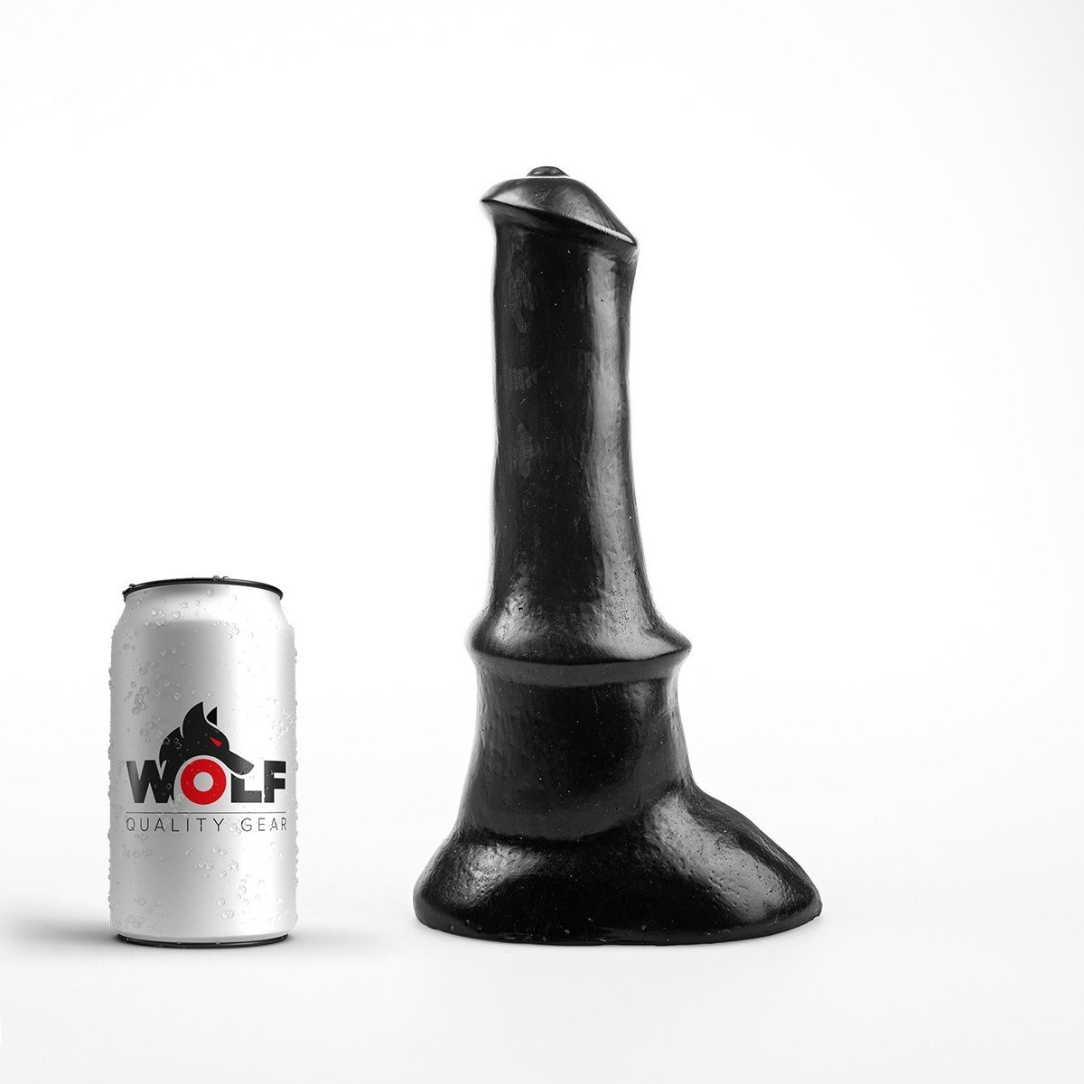 Wolf Wild Dog, černé dildo s Vac-U-Lock 25 x 4,8–7,4 cm