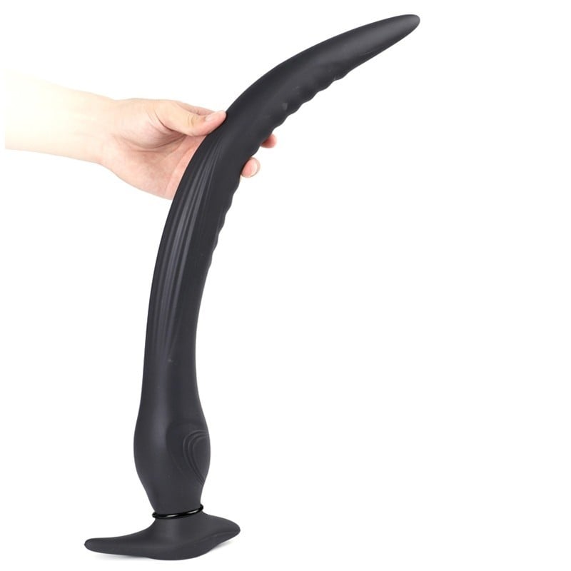 Wolf Yataghan Inflatable Black Silicone L, silikonové nafukovací anální dildo 39 x 2–4,5 cm