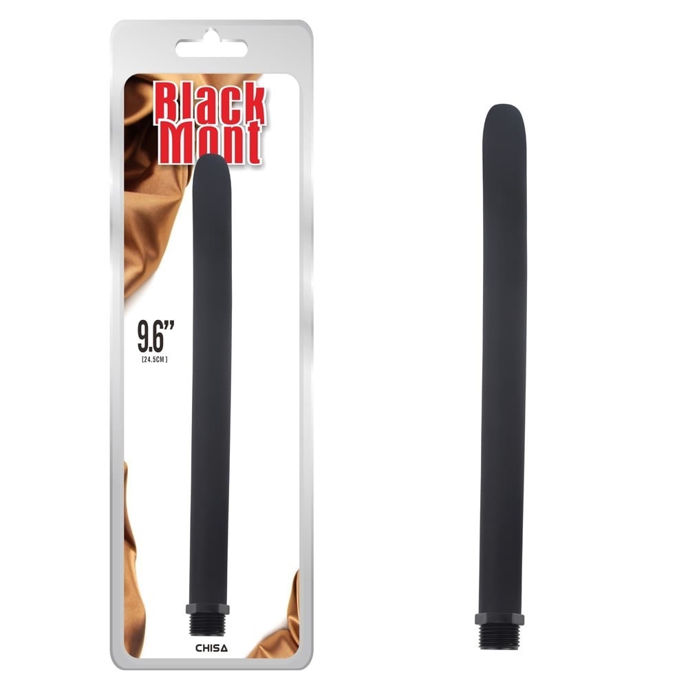 Chisa Novelties Black Mont Silicone Douche Tube 9.6″ Black, silikónová intímna sprcha 24,5 x 2 cm