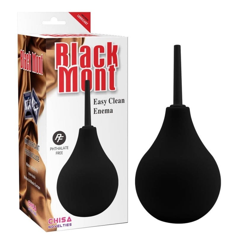 Chisa Novelties Black Mont Easy Clean Enema, intímna sprcha s balónikom