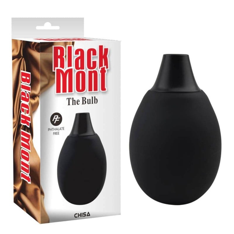 Chisa Novelties Black Mont The Bulb, univerzálny balónik pre análne sprchy