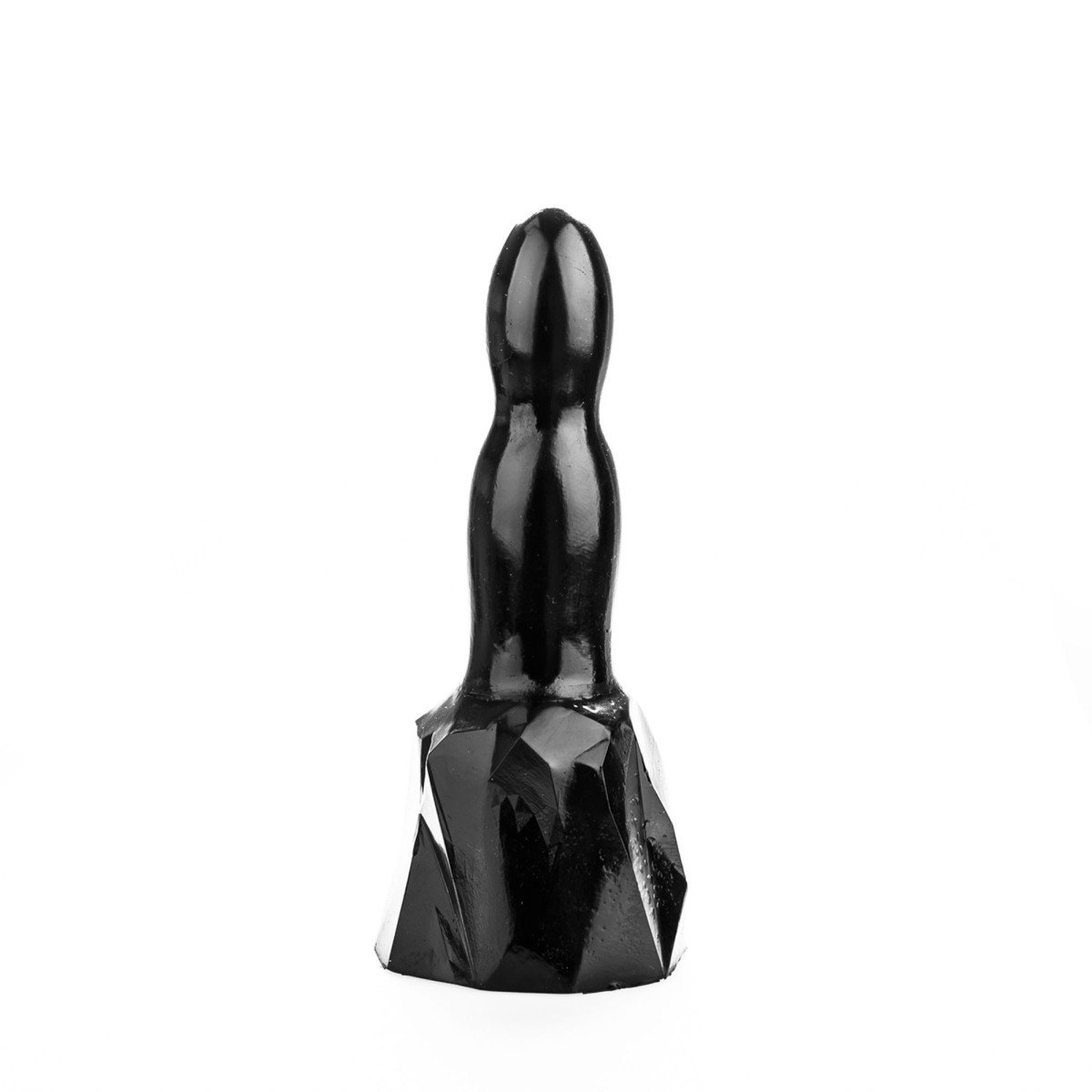 Dark Crystal DC59, čierne vinylové dildo 25 x 4,3–5,2 cm