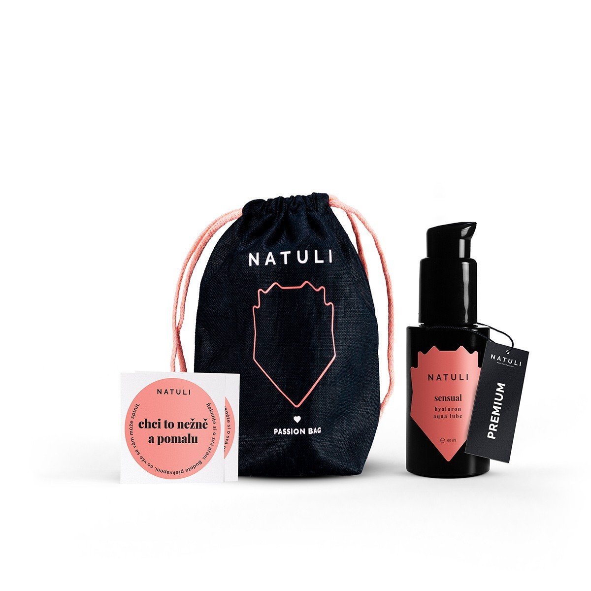 Natuli Premium Sensual Gift 50 ml, lubrikant na vodnej báze pre ženy v darčekovom balení