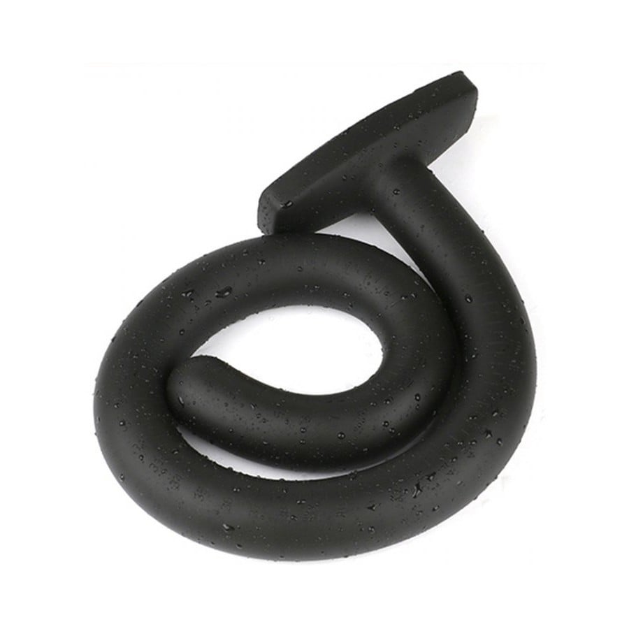 Wolf Quarterstaff Black Silicone M, silikonové anální dildo 53 x 2,9 cm