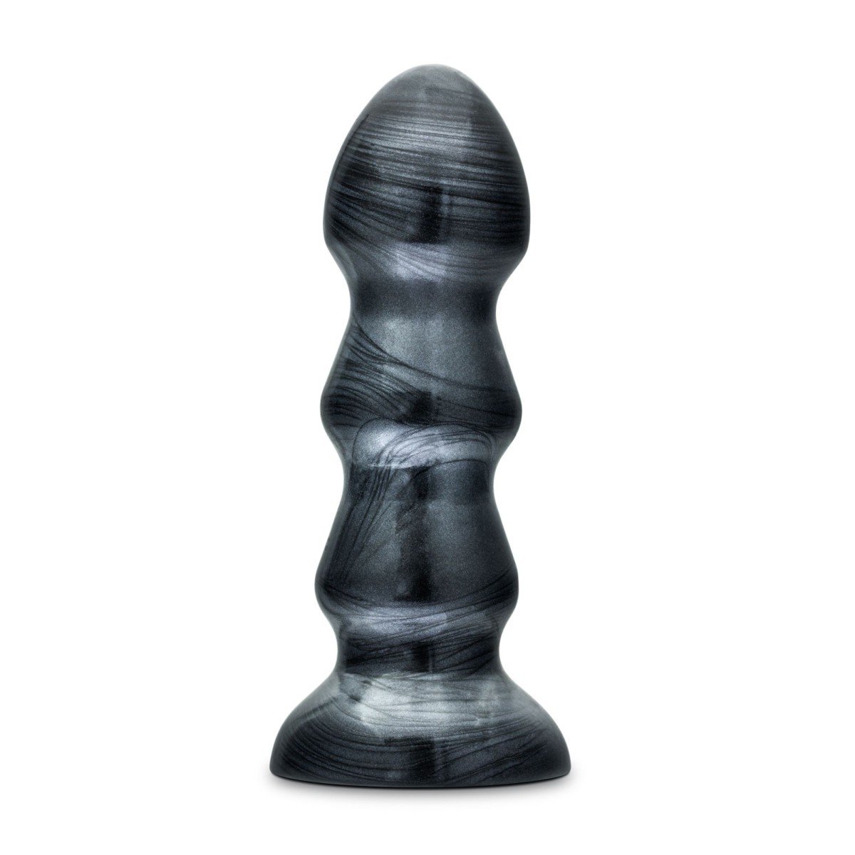 Blush Jet Black Jack Carbon Metallic Black, metalický análny kolík s prísavkou 17,7 x 3,6–5,2 cm