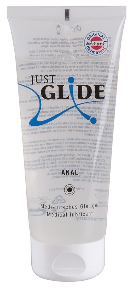 Just Glide Anal 200 ml, anální lubrikační gel na vodní bázi