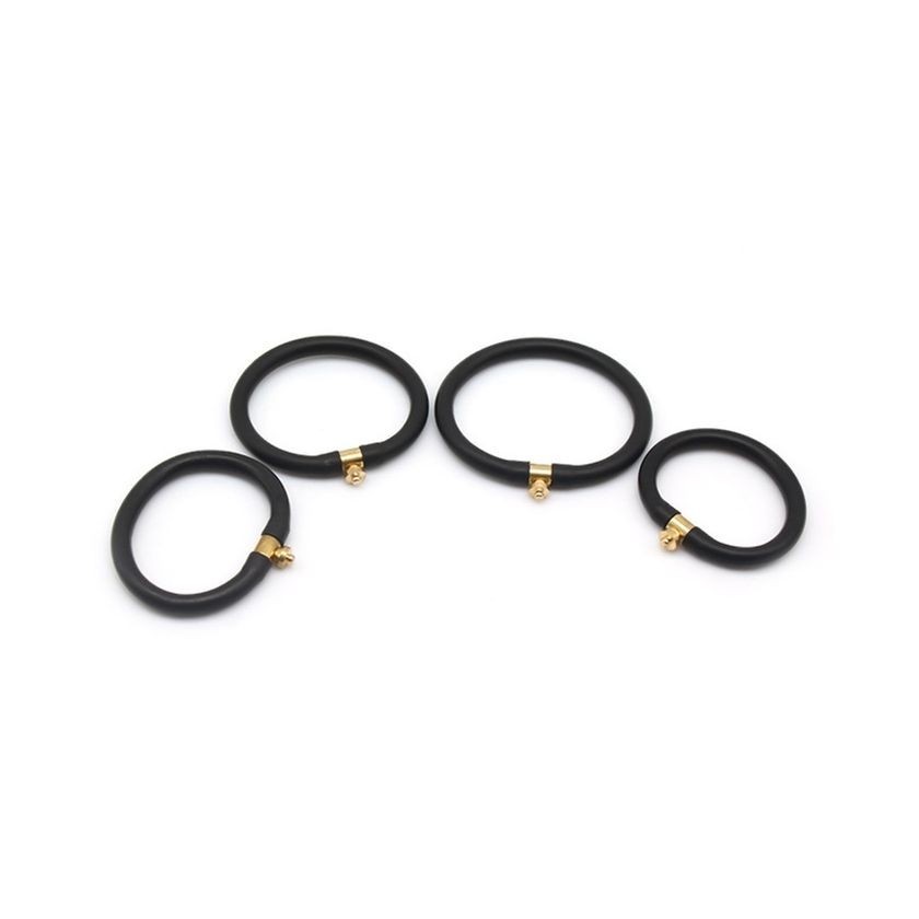 Slave4master Adjustable E-Stim Cock Ring Set, sada unipolárních elektrod 4 ks