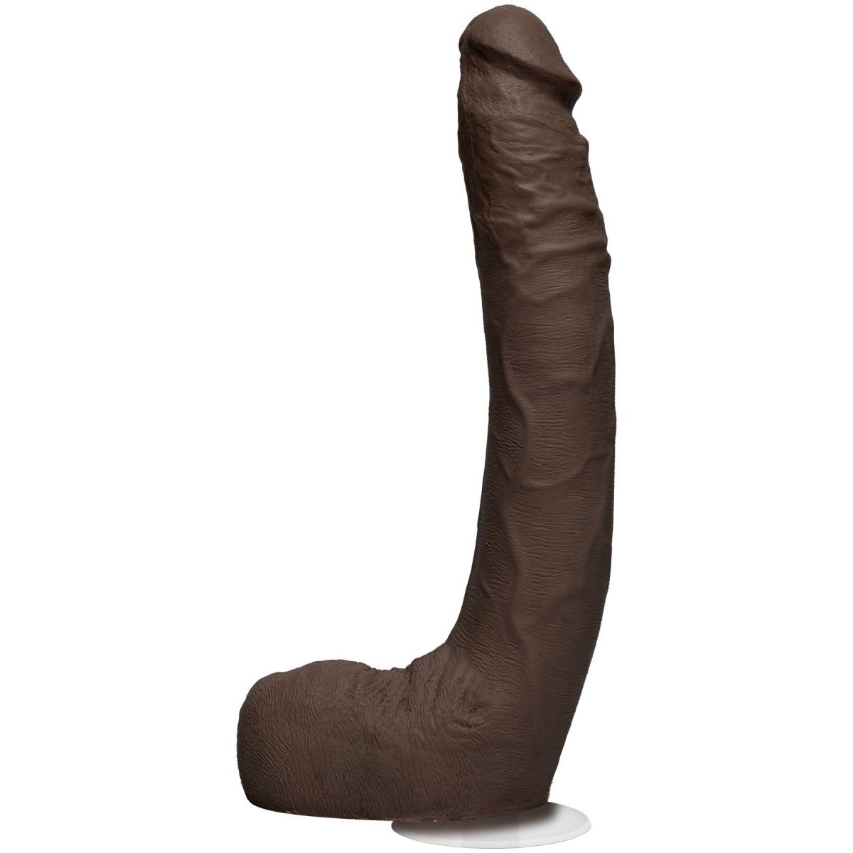 Doc Johnson Signature Cocks Jax Slayher ULTRASKYN 10″ Cock with Vac-U-Lock Suction Cup, hnědé dildo s Vac-U-Lock přísavkou 26,5 x 3,9–5 cm