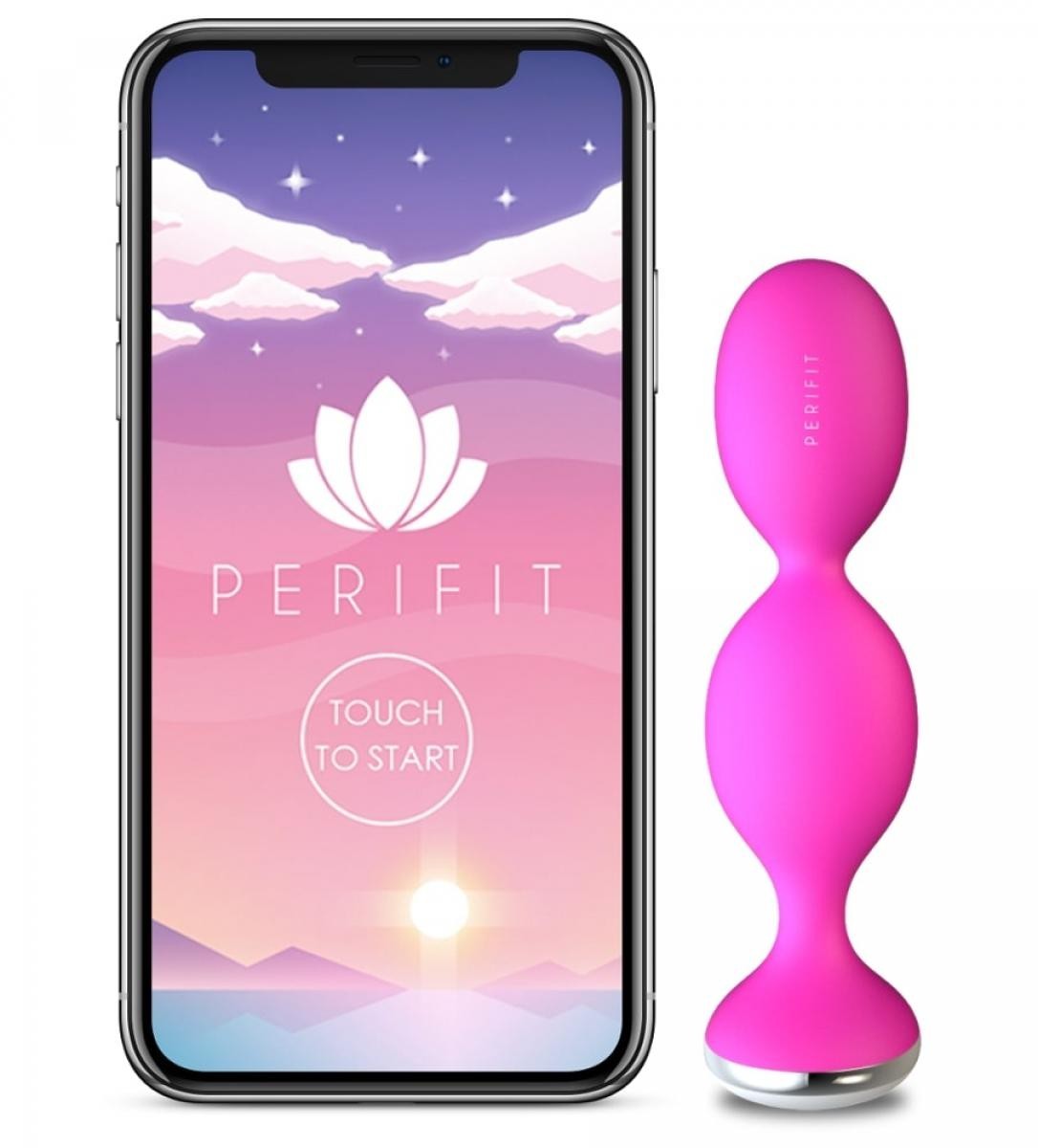 Vaginální trenažér Perifit Kegel Exerciser Pink, trenažér pánevního dna ovládaný mobilní aplikací s průměrem 2,6 cm