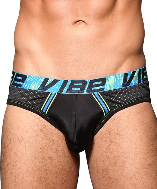 Slipy Andrew Christian 92123 Vibe Sports Mesh Brief černé M, pánské slipy