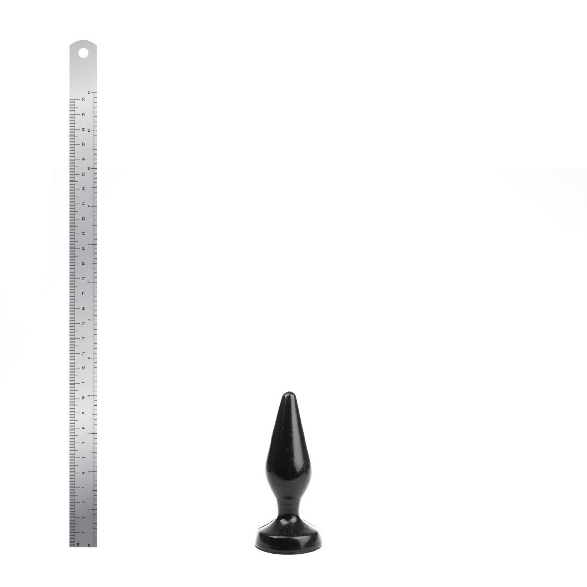 Wolf Charge Plug XS, černý anální kolík 10 x 1,5–3,2 cm