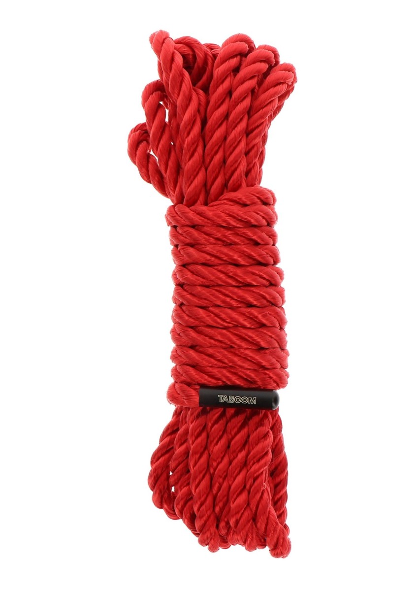 Bondage lano Taboom 5 m červené, provaz pro bondage z polypropylenu