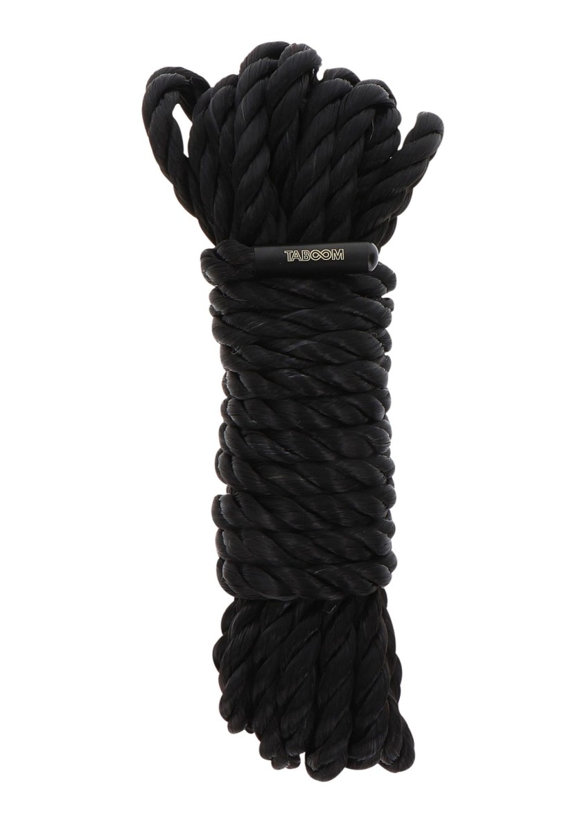 Bondage lano Taboom 5 m čierne, povraz pre bondage z polypropylénu