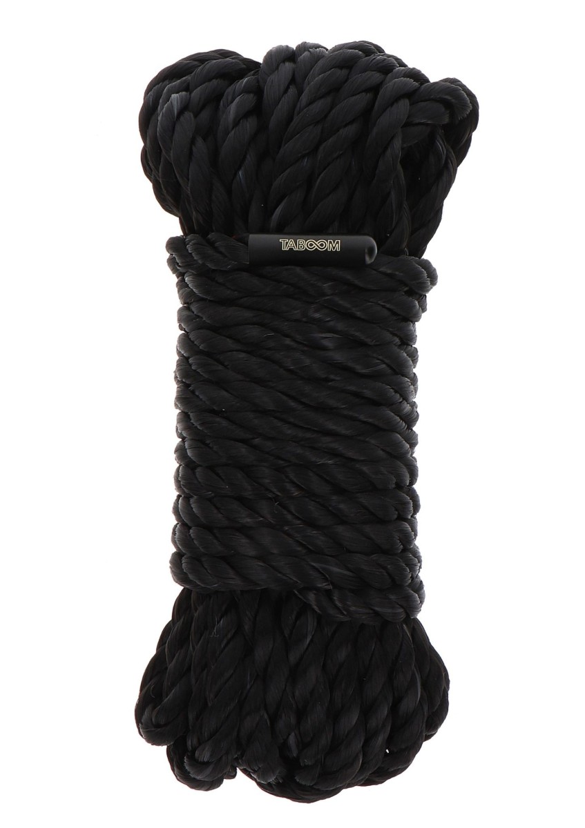 Bondage lano Taboom 10 m černé, provaz pro bondage z polypropylenu