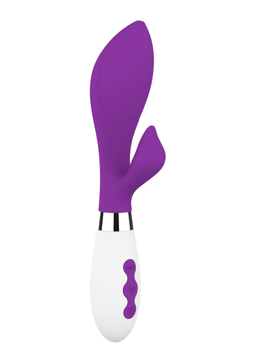 Shots Luna Achelois Rechargeable Purple, silikonový vibrátor na bod G 21,8 x 4,2 cm