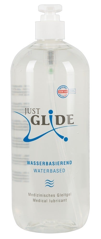 Just Glide Waterbased 1000 ml, všestranný lubrikační gel na vodní bázi