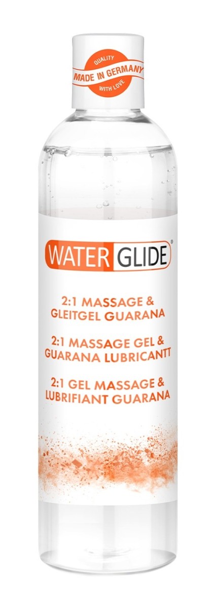 Waterglide Massage Gel & Lubricant Guarana 300 ml, lubrikačný a masážny gél na vodnej báze s guaranou