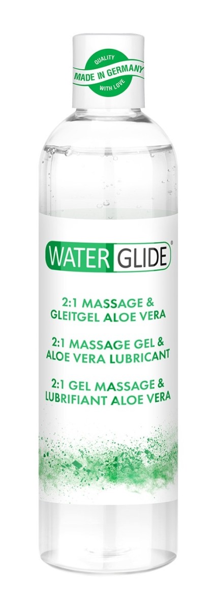 Waterglide Massage Gel & Lubricant Aloe Vera 300 ml, lubrikačný a masážny gél na vodnej báze s aloe vera