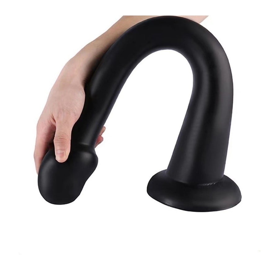 Wolf Spear Black Silicone S, silikonové anální dildo 40 x 2,6–4,5 cm