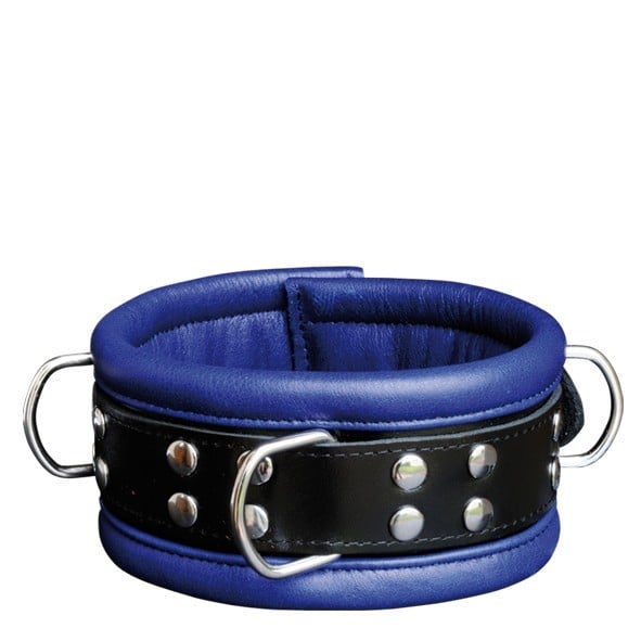 Slave4master Supreme Leather Collar Blue