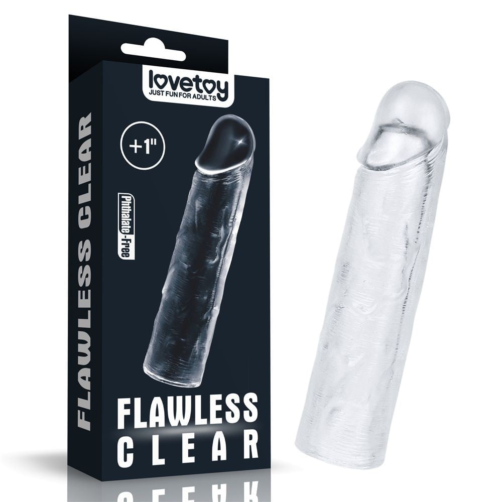 Návlek na penis Lovetoy Flawless Clear Add 1″