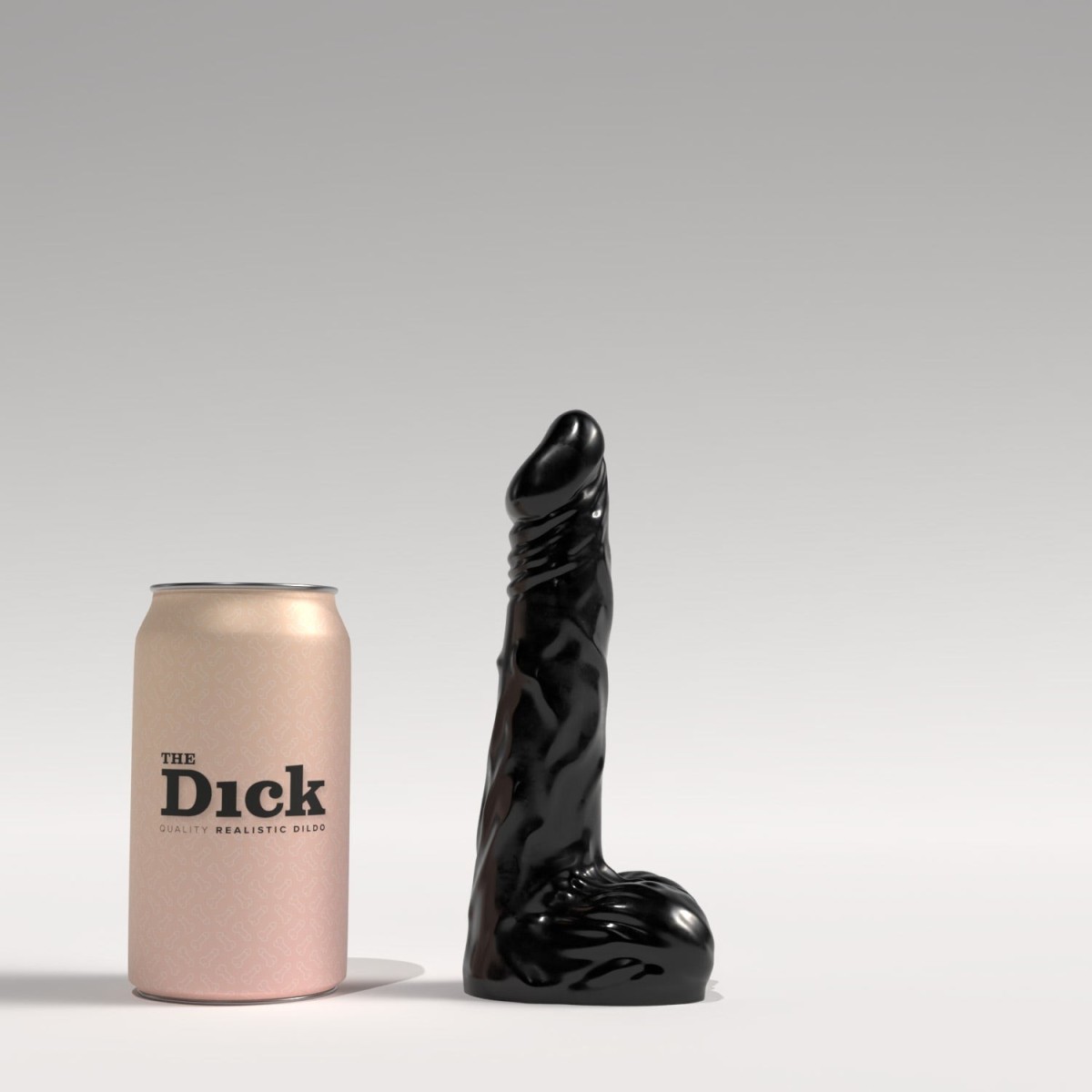 Dildo The Dick TD01 Chasten čierne, realistické dildo 17,5 x 3,6 cm