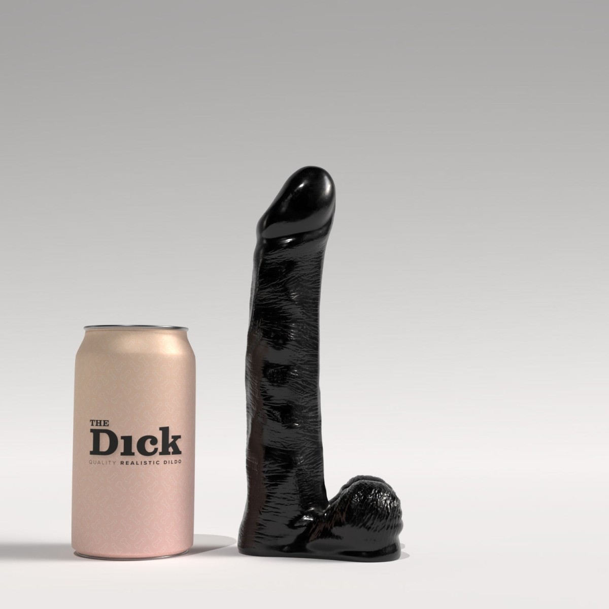 Dildo The Dick TD04 Rocky čierne, realistické dildo 21,5 x 4,3 cm