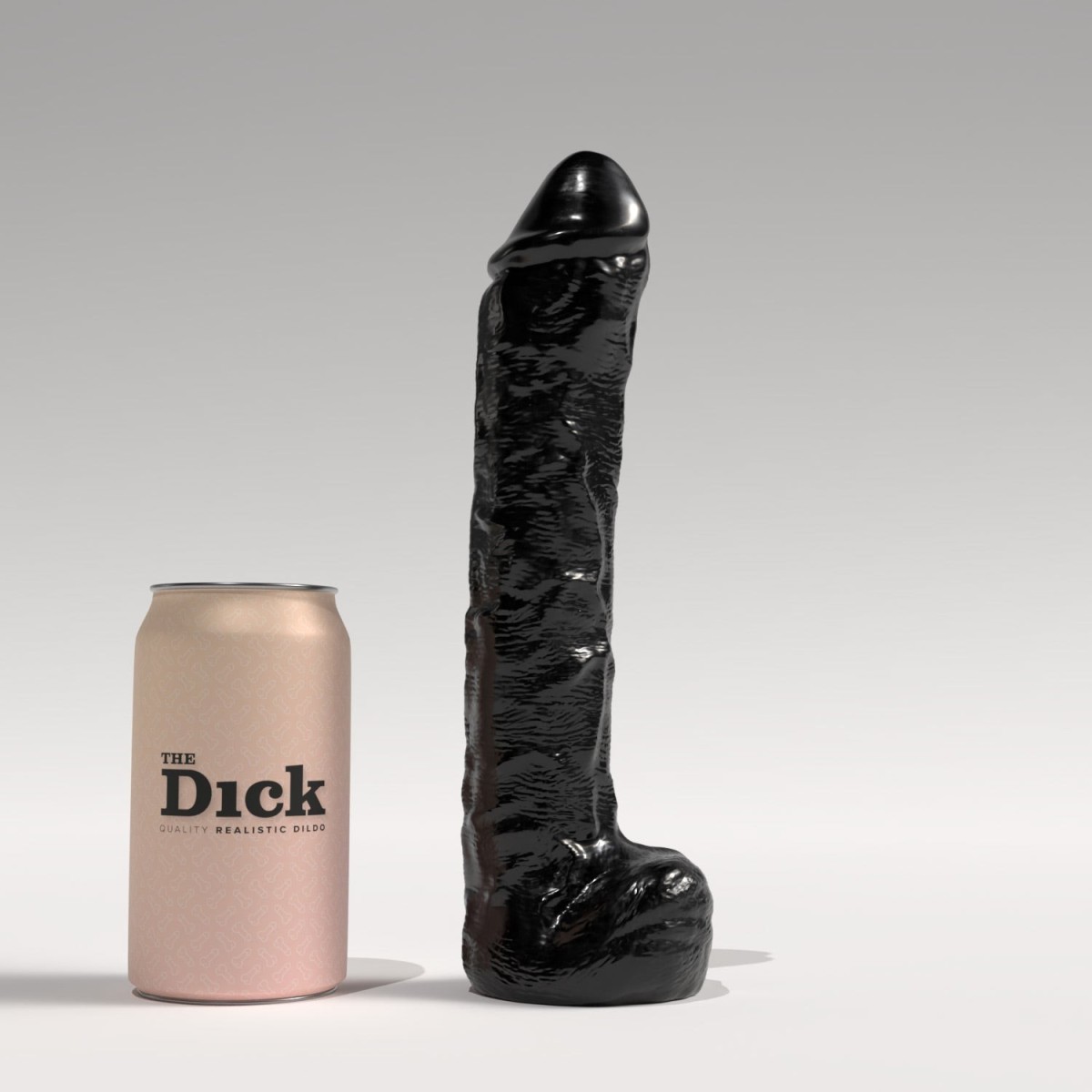 Dildo The Dick TD07 Remy černé, realistické dildo 26 x 4,8 cm