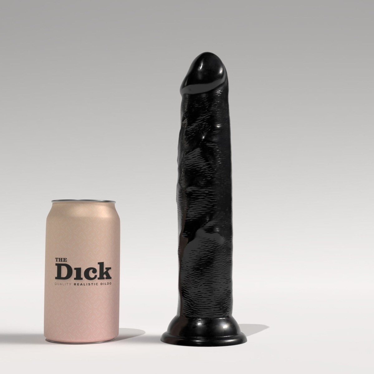 Dildo The Dick TD09 Dante černé, realistické dildo 26 x 5,1 cm