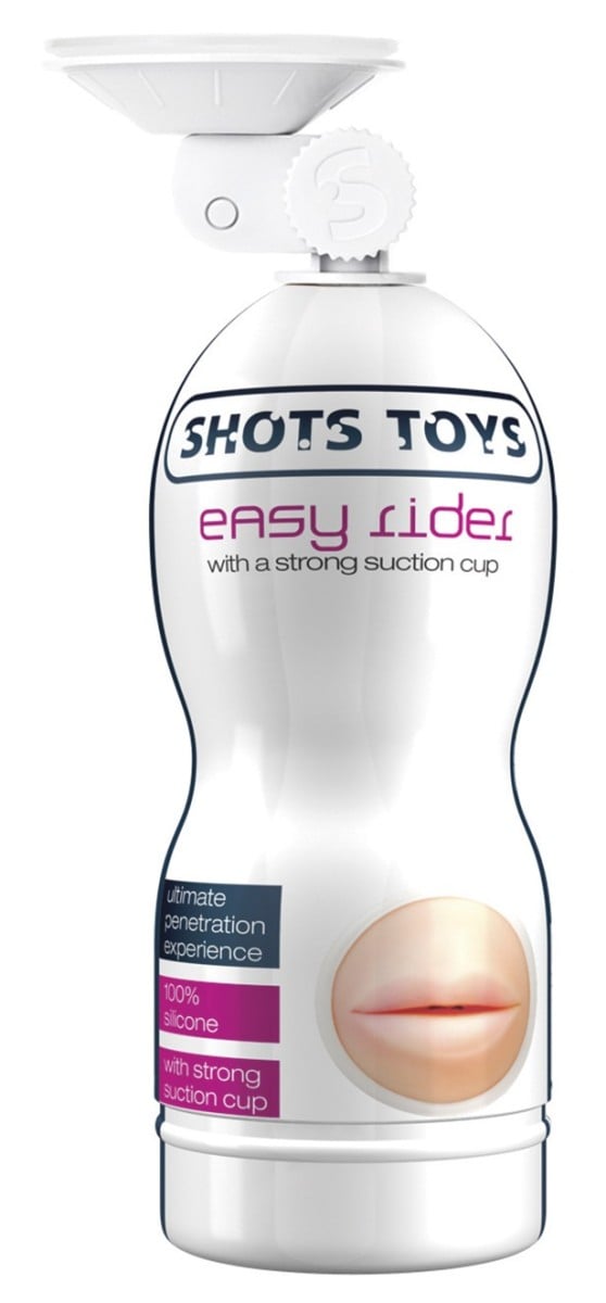 Shots Toys Easy Rider Strong Suction Cup Mouth, realistický masturbátor s otvorem ve tvaru úst