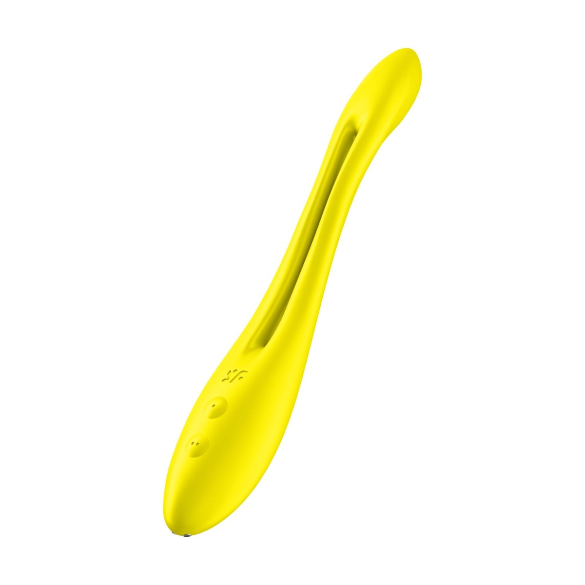 Multifunkční vibrátor Satisfyer Elastic Game Yellow, silikonový vibrátor pro ženy, muže a páry